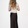 ZARA Satin Midi Skirt Dark Aubergine Size XS! Image 4