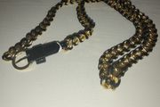 Gold Belt with Black Imitation