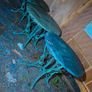 marble top cast iron table Image 6