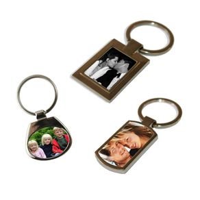 personalised metal keyrings CUSTOM PHOTO KEYRING