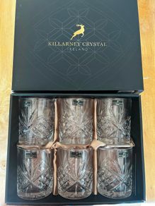 Killarney Crystal Trinity set of 6 whiskey glasses