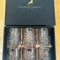 Killarney Crystal Trinity set of 6 whiskey glasses