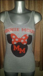Minnie Mouse Disney grey top size L UK12 EUR40 Postage included