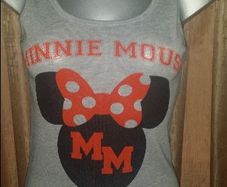 Minnie Mouse Disney grey top size L UK12 EUR40 Postage included