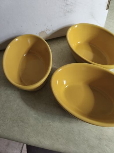 3  Yellow Cooking Casseroles by White Diamond Toughline Tara Hall, Galway, Ireland