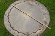 Antique Large 34"  Eastern Brass Tray Table Top Handmade