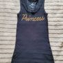 Princess Gold Rhinestone Ribbed Tank Top Image 4