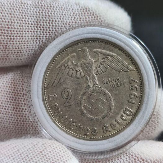 2 Reichsmark 1937 A Berlin WW2 Silver Coin third Reich