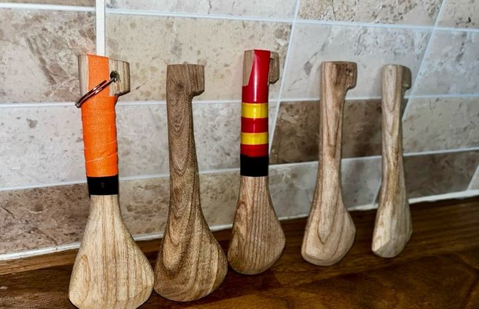 Hand made mini hurleys. Plenty of club/county colors in stock