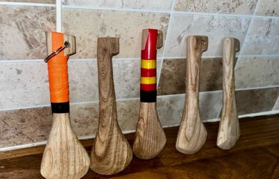 Hand made mini hurleys. Plenty of club/county colors in stock