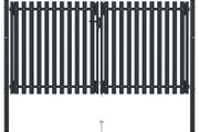 Double Door Fence Gate Steel 306x200 cm