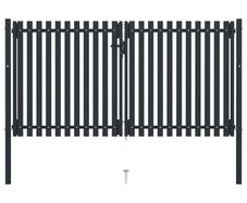 Double Door Fence Gate Steel 306x200 cm