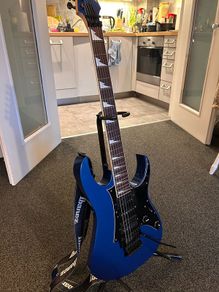 Ibanez RG550DX-LB stainless frets, strap and soft case.