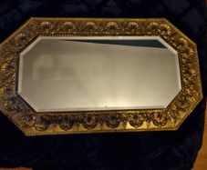 Vintage Brass Mirror