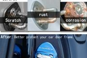 For Toyota Camry XV70 2017-18 Car Door Lock Cover Lockstitch Frame Blue Cover
