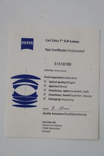 Carl Zeiss Apo Sonnar T 135mm f2 ZF.2 for Nikon F