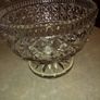 Antique vintage large bowl old cut glass. Image 2