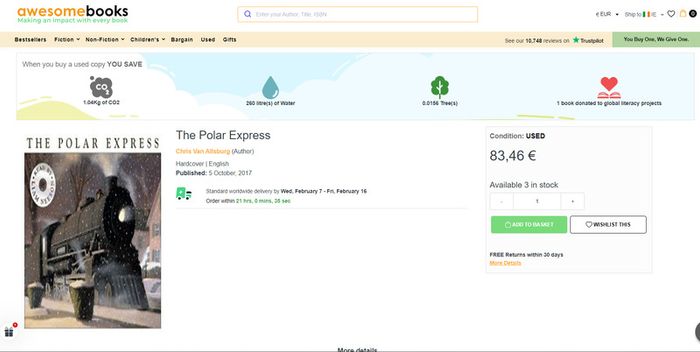 The Polar Express ! by Chris Van Allsburg ! CHEAPEST COPY ONLINE ! with CD read by Liam Neeson ! 2017 ! by Andersen Press !