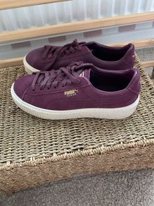trainers Bnwt burgundy puma suede flatform trainers size 39 (6)