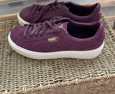 trainers Bnwt burgundy puma suede flatform trainers size 39 (6)