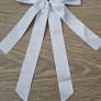 White Satin Bow Clip Image 2