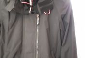 Superdry Jacket, black a with pink accents size Small