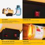 51,300 Btu/hr Industrial Gas Fan Heater Portable Workshops Heater Heat Cannon Gas Radiant Heater Hot Air Blower Mechanical Switch Piezo Ignition, Yellow, 15KW Image 4