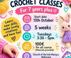 Kids crochet classes in Naas