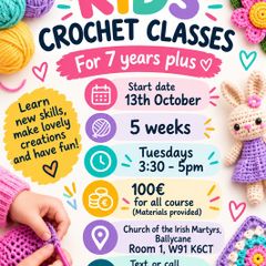 Kids crochet classes in Naas