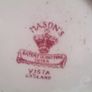 Vintage MASON'S Patent Ironstone China 50 oz Pitcher with Rope Edge in the Red & White VISTA Pattern Image 5