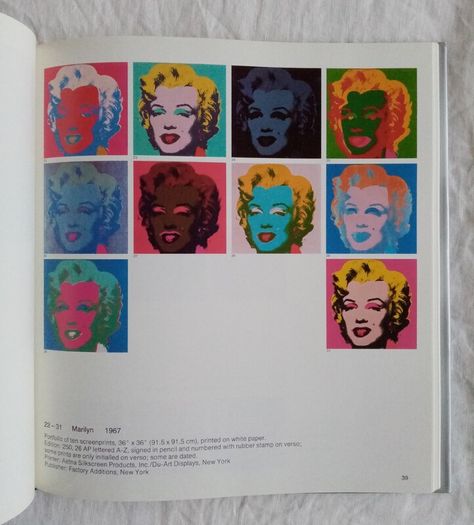 Andy Warhol Prints Book (1985 Hardback) - Modern Art Book - Art Book
