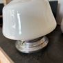 Mid Century Milk Glass Opaque Ceiling light shade Image 4