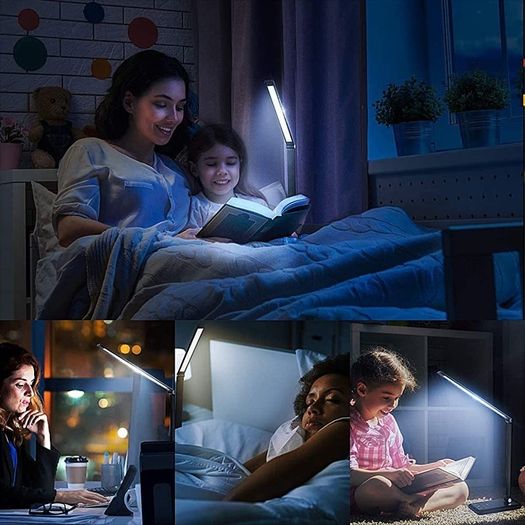 LED Desk lamp, Eye-Caring Table Lamp, Dimmable Office Lamp with USB Charging Port, 5 Lighting Modes,5 Brightness Levels, Touch Control, 30/60 min Auto Timer, for Home,Office,Bedroom,Study (FREE SHIPPING)