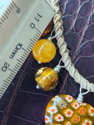 necklace with murano glass pendants