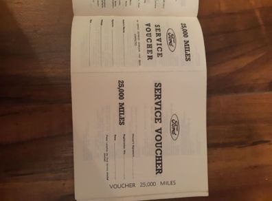 Old Ford Service Record Book