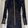 Balmain x H&M Black Velvet Sheer Mini Dress EU 34 Image 2