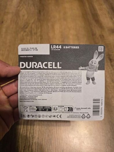 Duracell Lr44 Battery 1.5v (8 Pack)
