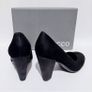 Ecco  Black Nubuck Leather Court Shoes Eu 40 / Uk 7.0 Womens High Heels Image 2