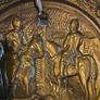 Vintage embossed brass wall plate Image 5