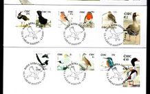 2002-04 Ireland Tenth Definitive series Birds An Post on three First Day Cover (FDC)