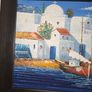 Oil on Canvas by Vinno Mediterranean Scene - Framed Image 2