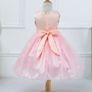 New Girls Sequinned Dress Flower Sash Sleeveless Formal Party Wedding Bridesmaid Sz 9-10yrs Image 2