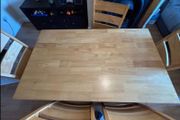 Dinning table and 6 chairs (5ft).