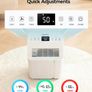 12L/Day Dehumidifiers for Home, Smart Electric Dehumidifier for Drying Clothes, Low Energy & Ultra-quiet, with Auto-Defrost & Humidity Sensor, 24-Timer, Continuous Drain Image 8