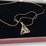 14 ct yellow gold celtic style emarld pendant necklace Image 2