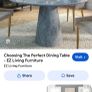 Grey marble dining table Image 9