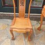 Solid wood Hand carved extendable dining table and six chairs with cushion covers Image 8