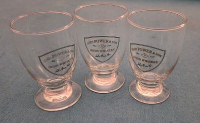 Powers Hot Whiskey glasses