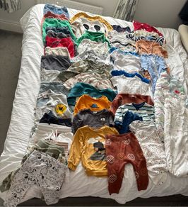 9-12M Baby Clothes - 2 Black Sacks Full