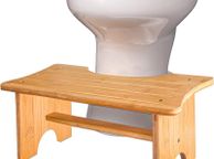 main image for ad Bamboo Toilet Stool for Feets, Waterproof and Non-Slip Potty Squat Stool Seat Adult Kids, 40 x 20 cm Bathroom Compact One Step Toilet Squatting Stools for Potty Assistance, Toilet Posture